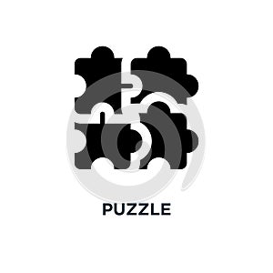 Puzzle icon. Simple element illustration. Plugins concept symbol