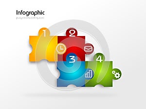Puzzle Info graphic template