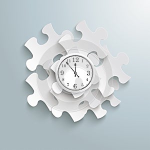 Puzzle Infographic Clock
