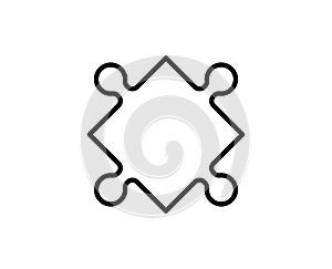 Puzzle line icon