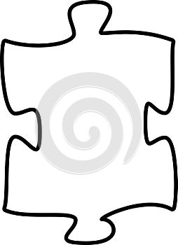 Puzzle line icon outline vector. Puzzles grid template. Jigsaw puzzle pieces, thinking game and jigsaws detail frame design.