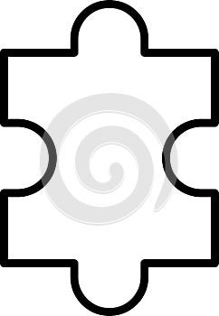 Puzzle line icon outline vector. Puzzles grid template. Jigsaw puzzle pieces, thinking game and jigsaws detail frame design.