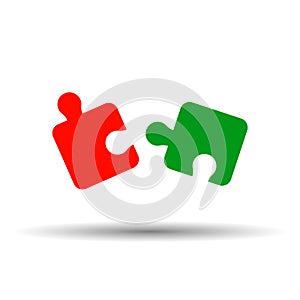 Puzzle line icon. simple vector illustration flat design