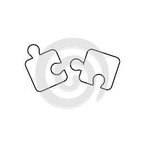 Puzzle line icon. simple vector illustration flat design