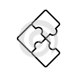 Puzzle line icon vector design
