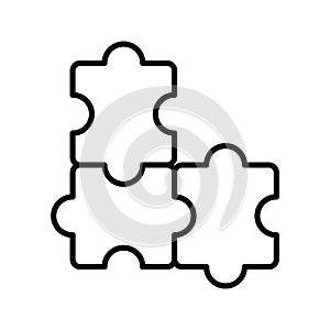 Puzzle line icon vector design