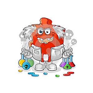 Puzzle mad scientist illustration. character vector