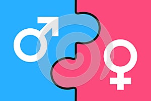 Puzzle - Man and woman / Male and female as complementary sex and gender