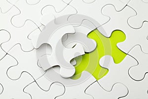 Puzzle with missing part