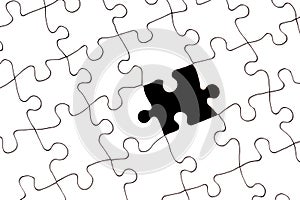 Puzzle with missing piece