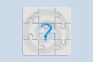 Puzzle with one missing detail, solution concept