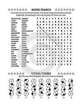 Puzzle page with two brain games