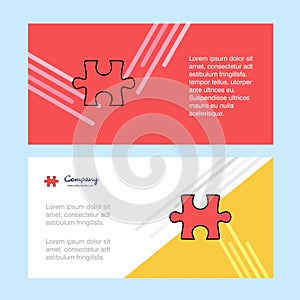 Puzzle piece abstract corporate business banner template, horizontal advertising business banner