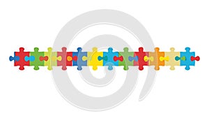 Puzzle piece border, connection, teamwork, and problem-solving, vector design Generative AI