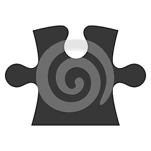 puzzle piece icon silhouette