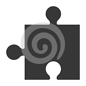 puzzle piece icon silhouette