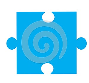 Puzzle piece icon on white background.