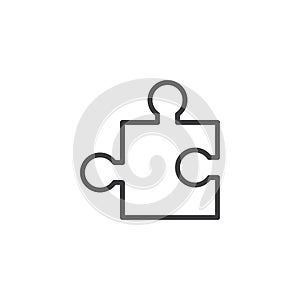 Puzzle piece outline icon