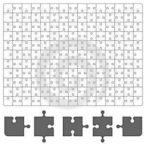 Puzzle piece on white background. Board game puzzle for Your business project. Vector Illustration