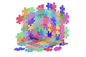 Puzzle Pieces, 3D rendering