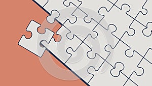 Puzzle Pieces Abstract Connection Design Element Vector, vector design Generative AI