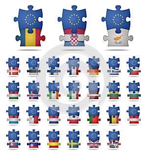 Puzzle pieces europe