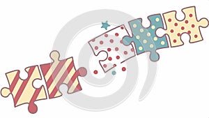 Puzzle pieces fitting, problem-solving, solution and connection vector design Generative AI