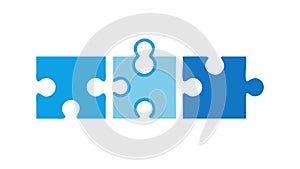 Puzzle Pieces Icon: Solution, Teamwork Problem Solving, vector design Generative AI