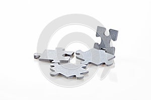 Puzzle pieces isolated on white background