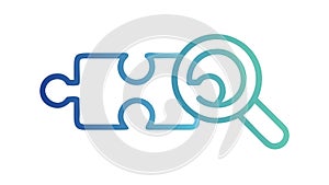 Puzzle Pieces & Magnifying Glass, Solution Discovery, vector design Generative AI