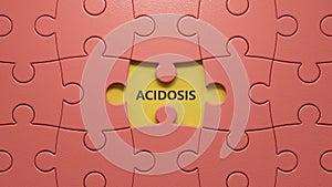 puzzle pieces with missing pieces with text acidosis.