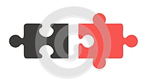 Puzzle Pieces Teamwork Solution Collaboration Icon, vector design Generative AI