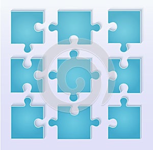 Puzzle pieces vector