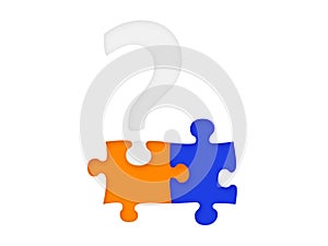 Puzzle, question icon, solution, conceptual symbol