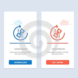 Puzzle, Repeat, Recycle, Puzzle, Joint  Blue and Red Download and Buy Now web Widget Card Template