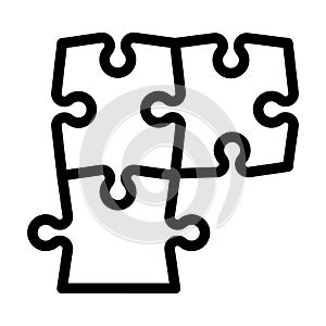 puzzle solution line icon vector illustration photo