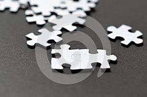 Puzzle team business concept