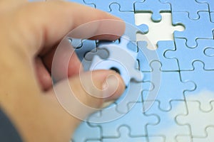 Puzzle about to be completed