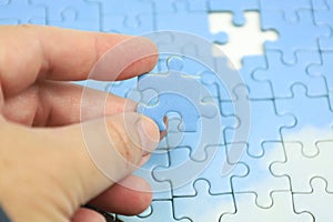 Puzzle about to be completed