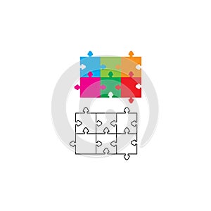 Puzzle vector icon vector