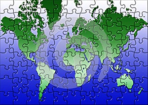 Puzzle world map