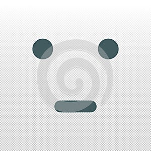 Puzzled smiley Vector illustration icon. face