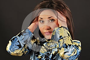 Puzzled woman photo