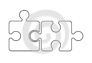 Puzzles continuous line art puzzle game. Metaphor of problem solving, solution, and strategy.