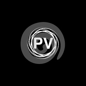 pv circle Unique abstract geometric logo design