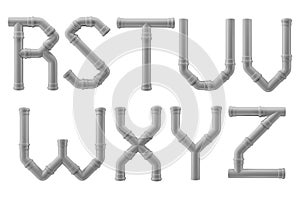 PVC pipe alphabet
