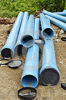 Pvc pipe on site