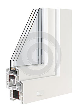 Pvc profile windows with triple glazing