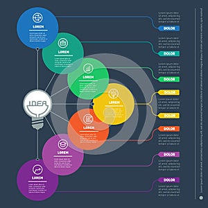 PVector infographic of technology or education process. Business