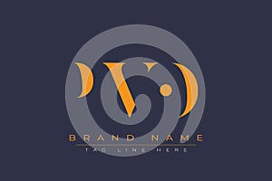 PVO abstract letter logo design